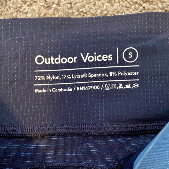 OUTDOOR VOICES Blue Ombre Heathered Springs 7/8 Leggings - Picture 5 of 8